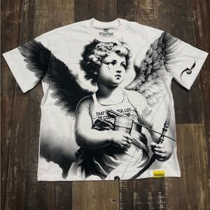 White Graphic Angel ALOCS TEE